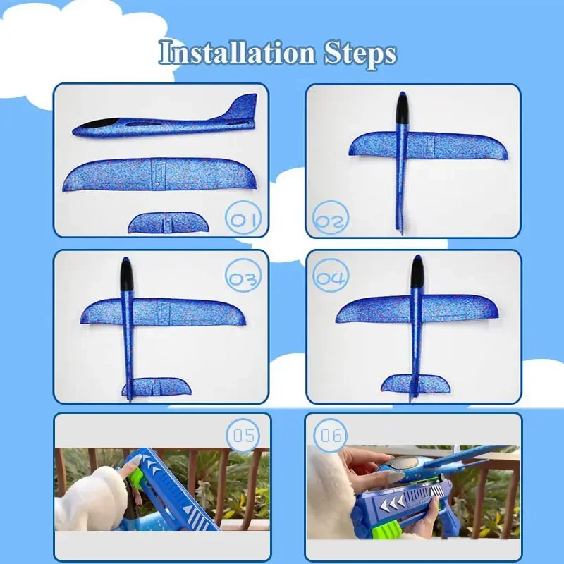 Kids 24/34cm Foam Plane Toy Gu - Catapult Launcher Toy recension och pris