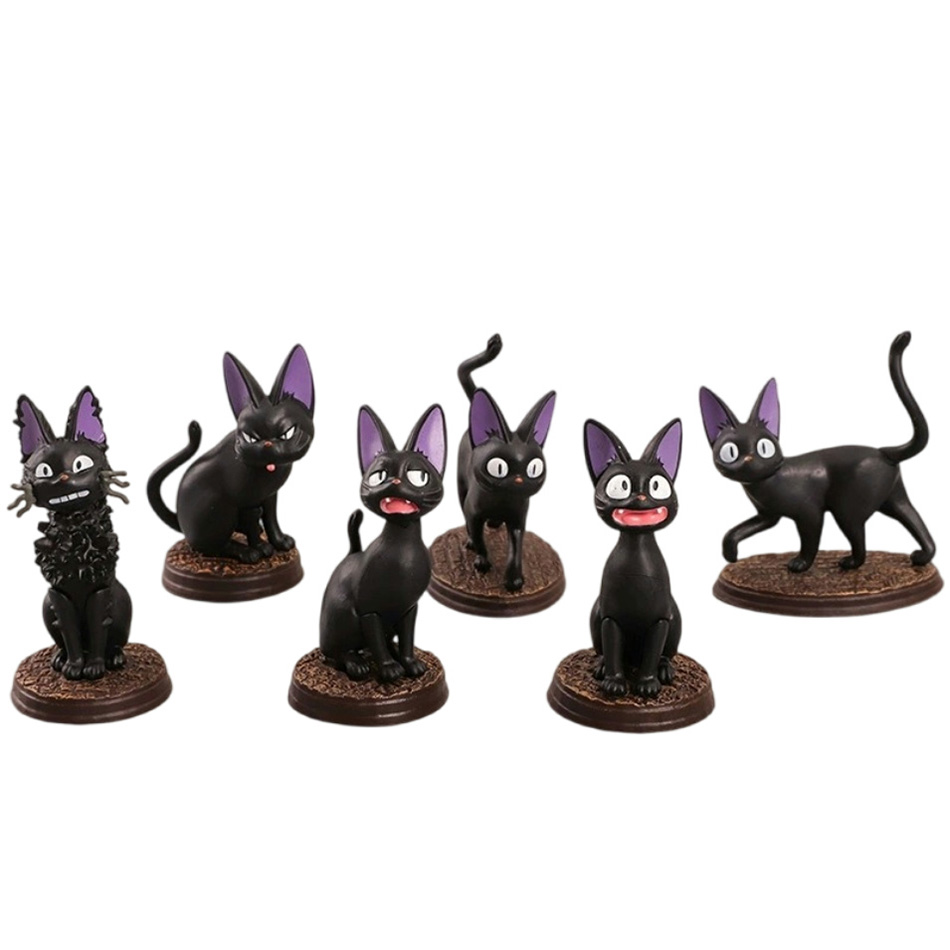 6pcs/set Cartoon Black Cat Jij - Kids Toys Jiji recension och pris