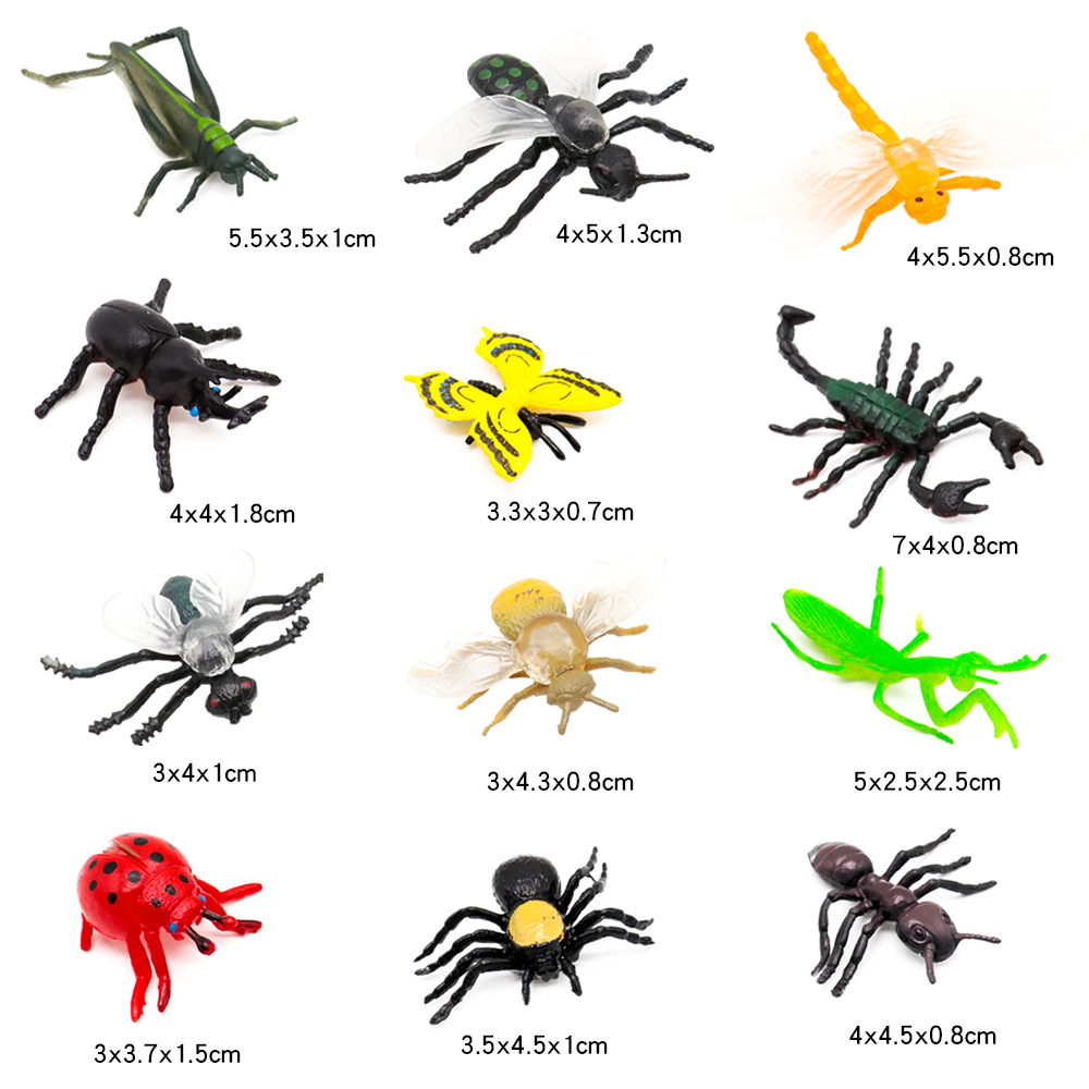 12pcs Simulation Funny Insect  - Kids Quirky Toys recension och pris