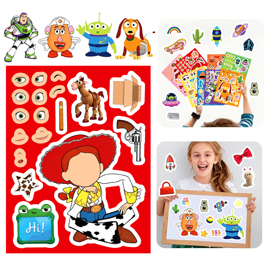 8/16Sheets Make a Face Cartoon - Kids Toys Usa recension och pris